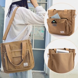 Women Casual Tote Solid Large Capacity Handbag Crossbody Bag
