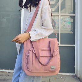 Women Casual Tote Solid Large Capacity Handbag Crossbody Bag