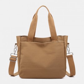 Women Casual Tote Solid Large Capacity Handbag Crossbody Bag