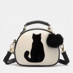 Women Cat Pattern Handbag Crossbody Bag