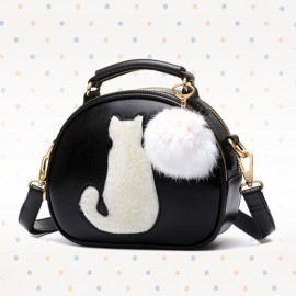 Women Cat Pattern Handbag Crossbody Bag