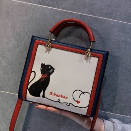 Women Cat Pattern Handbag Crossbody Bag