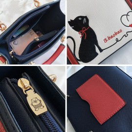Women Cat Pattern Handbag Crossbody Bag