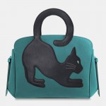 Women Cat Pattern Tote Bag Crossbody Bag
