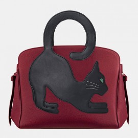Women Cat Pattern Tote Bag Crossbody Bag