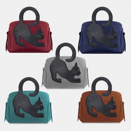 Women Cat Pattern Tote Bag Crossbody Bag