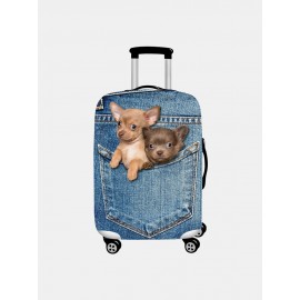 Women Cat Print Luggage Case Wear-resistant Travel Luggage Protective Cover