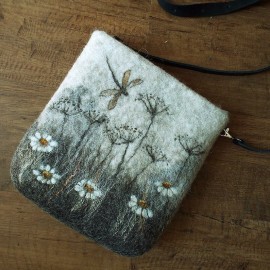 Women Colorful DIY Flower Lamb Hair Bag Crossbody Bag