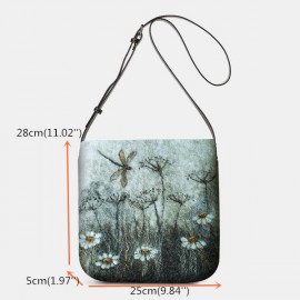 Women Colorful DIY Flower Lamb Hair Bag Crossbody Bag