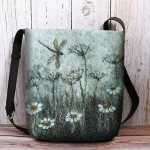 Women Colorful DIY Flower Lamb Hair Bag Crossbody Bag