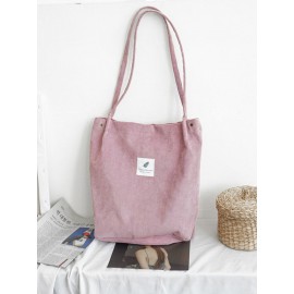 Women Corduroy Large Capacity Handbag Shoulder Bag Tote