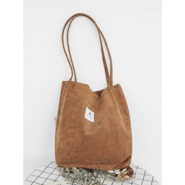 Women Corduroy Large Capacity Handbag Shoulder Bag Tote