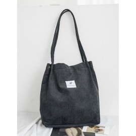 Women Corduroy Large Capacity Handbag Shoulder Bag Tote
