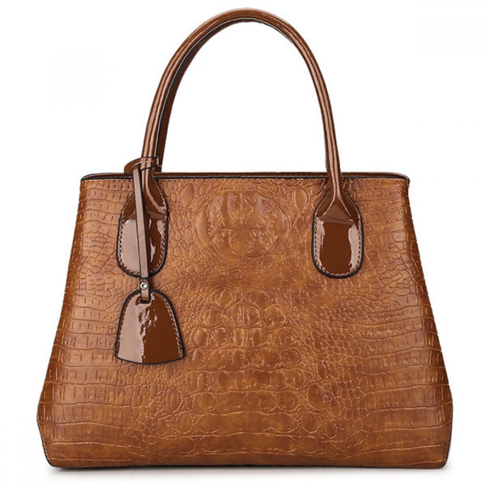 Women Crocodile High-End Vintage PU Leather Handbag