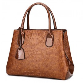 Women Crocodile High-End Vintage PU Leather Handbag