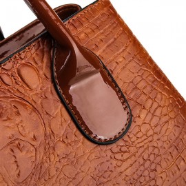 Women Crocodile High-End Vintage PU Leather Handbag