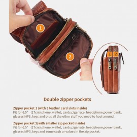 Women Crocodile Pattern Bum Bag Genuine Leather Phone Bag Belt Bag