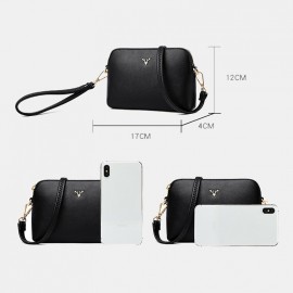 Women Crossbody Bags Medium Dome PU Leather Shoulder Purses Lightweight Handbags with Multi Pockets