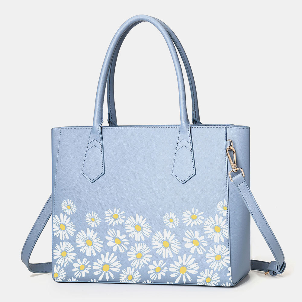 Women Daisy Multifunction Multi-pocket 13.3 Inch Laptop Key Handbag Shoulder Bag