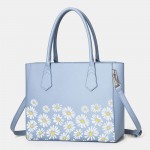 Women Daisy Multifunction Multi-pocket 13.3 Inch Laptop Key Handbag Shoulder Bag