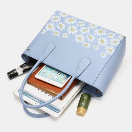 Women Daisy Multifunction Multi-pocket 13.3 Inch Laptop Key Handbag Shoulder Bag