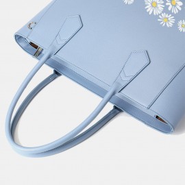 Women Daisy Multifunction Multi-pocket 13.3 Inch Laptop Key Handbag Shoulder Bag