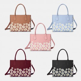 Women Daisy Multifunction Multi-pocket 13.3 Inch Laptop Key Handbag Shoulder Bag