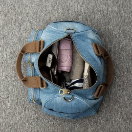 Women Denim Travel Large Capacity Handbag Casual Crossbody Bag