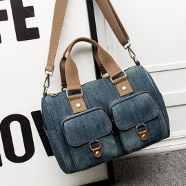 Women Denim Travel Large Capacity Handbag Casual Crossbody Bag