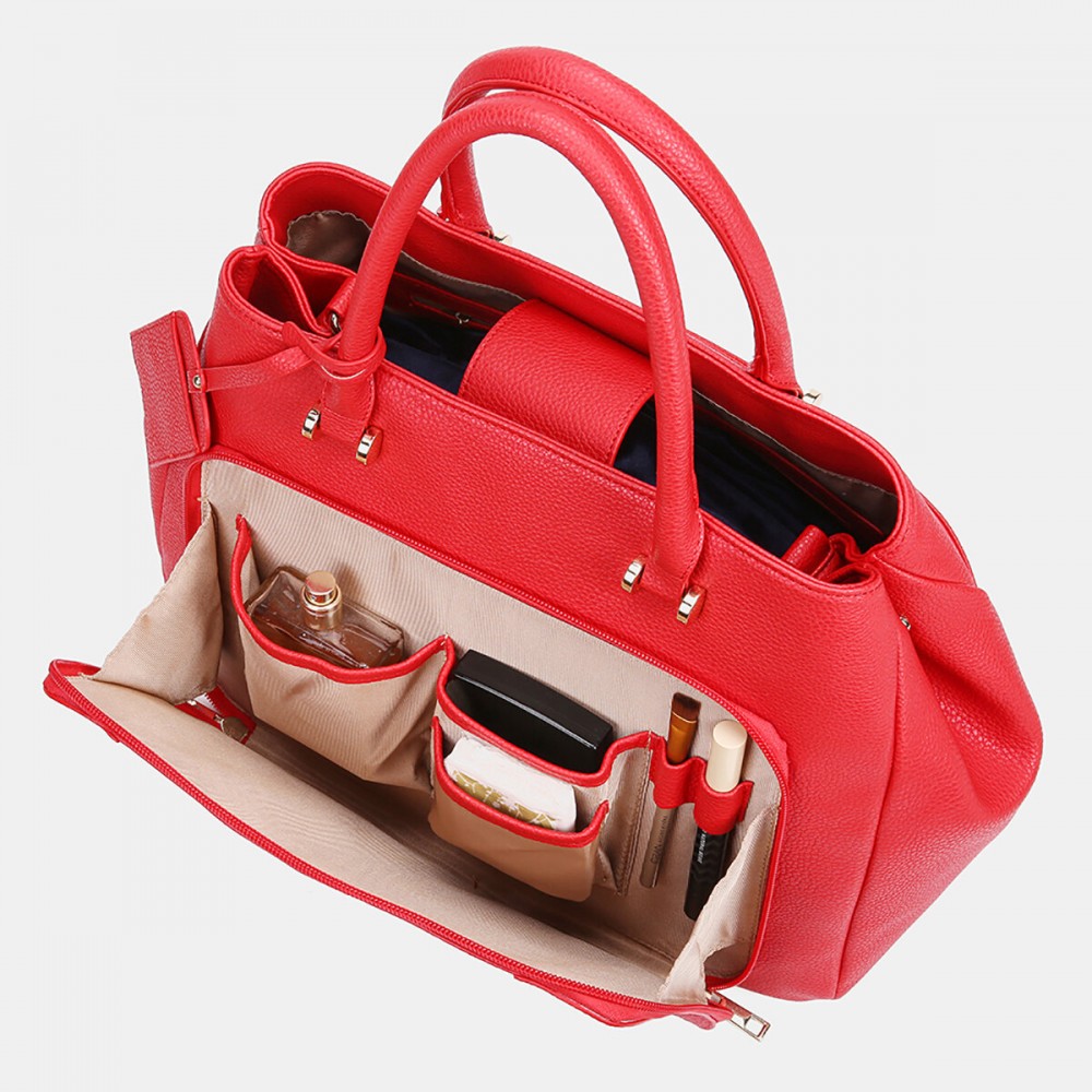 Women Design 15.6inch Laptop Solid Handbag Multifunction Crossbody Bag