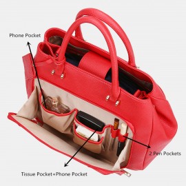 Women Design 15.6inch Laptop Solid Handbag Multifunction Crossbody Bag