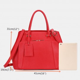 Women Design 15.6inch Laptop Solid Handbag Multifunction Crossbody Bag