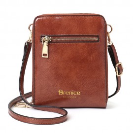 Women Design Multifunction Phone Bag Oil Wax Leather Crossbody Bag