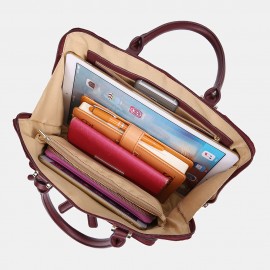 Women Designer Waterproof Solid Handbag Multifunction Crossbody Bag