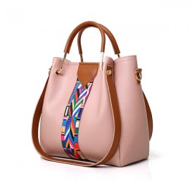 Women Faux Leather Four-piece Set Handbag Shoulder Bag Clutch Bag