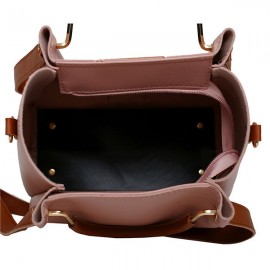 Women Faux Leather Four-piece Set Handbag Shoulder Bag Clutch Bag