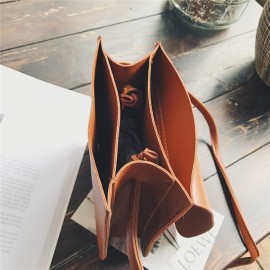 Women Faux Leather Mini Phone Purse 3 Layers Solid Casual Crossbody Bag