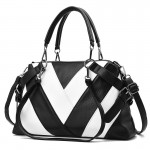 Women Faux Leather Simple Handbag Leisure Shoulder Bag