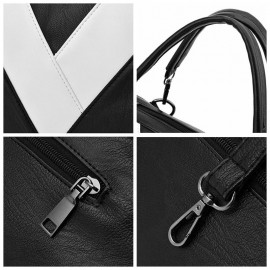 Women Faux Leather Simple Handbag Leisure Shoulder Bag