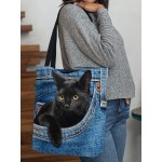 Women Felt Cat Handbag Shoulder Bag Tote