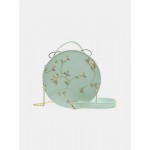 Women Floral Lace Embroidered Round Bag Satchel Bag Crossbody Bag Handbag