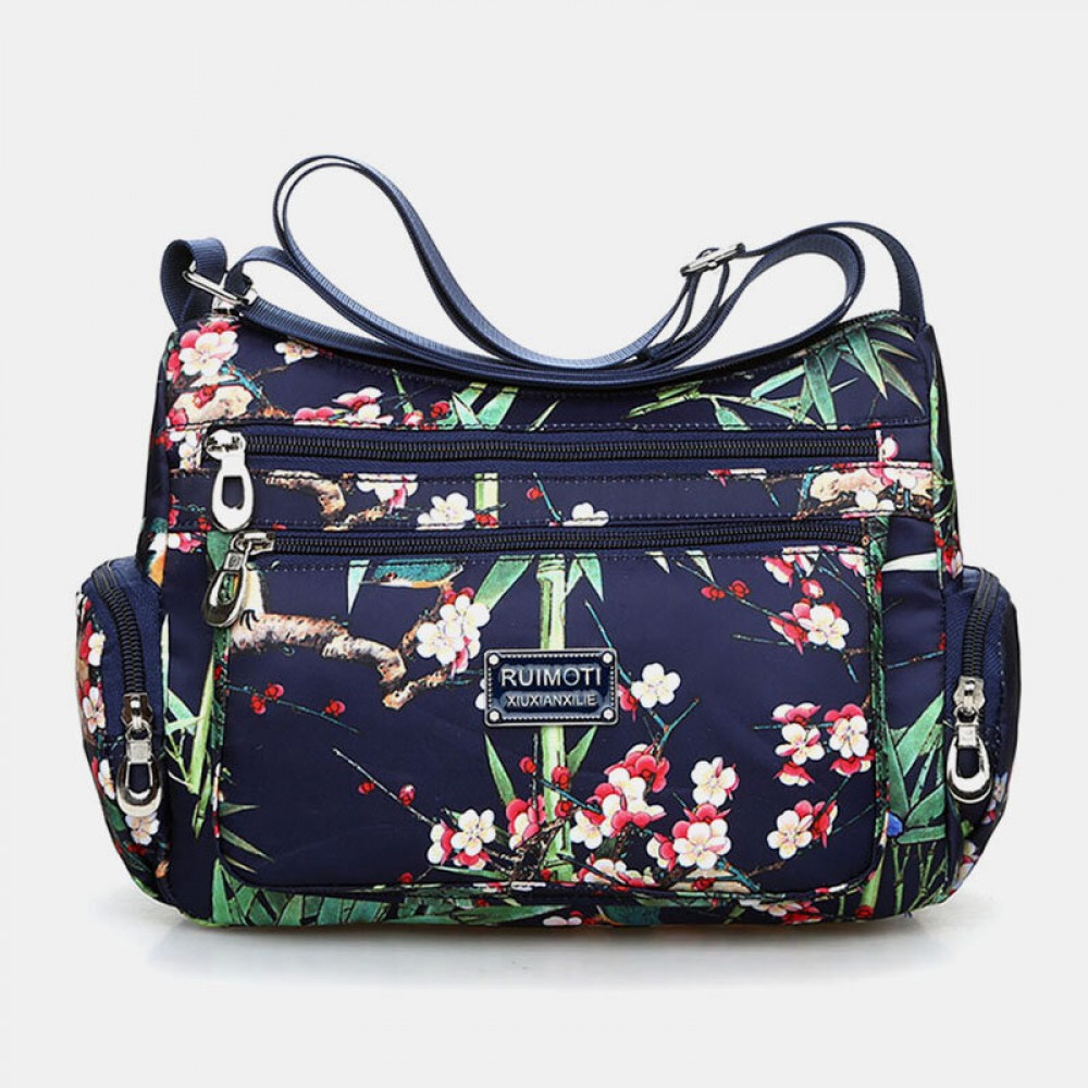 Women Floral Large Capacity Waterproof Casual Crossbody Bag Shoulder Bag