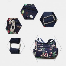 Women Floral Large Capacity Waterproof Casual Crossbody Bag Shoulder Bag