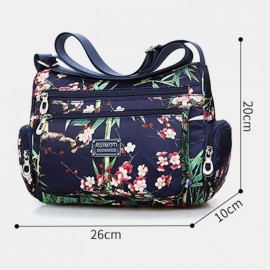 Women Floral Large Capacity Waterproof Casual Crossbody Bag Shoulder Bag
