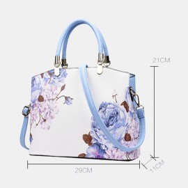 Women Flower Printed Handbag Shoulder Bag