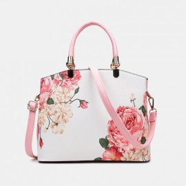 Women Flower Printed Handbag Shoulder Bag
