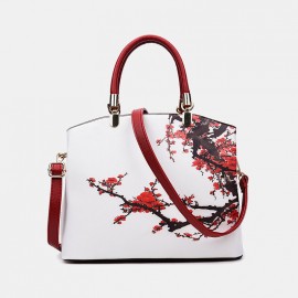 Women Flower Printed Handbag Shoulder Bag