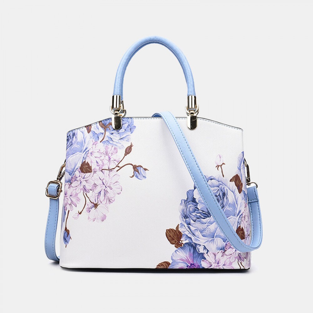 Women Flower Printed Handbag Shoulder Bag