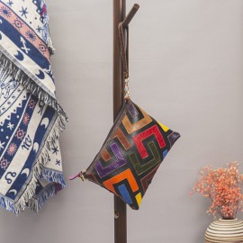 Women Genuine Leather Patchwork Multicolor Shoulder Bag Crossbody Bag