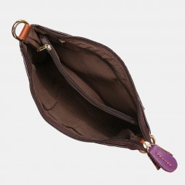 Women Genuine Leather Patchwork Multicolor Shoulder Bag Crossbody Bag